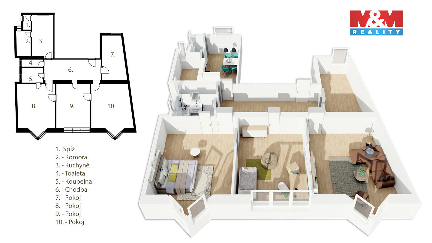 Pronájem bytu 4+1 105 m² — photo 2