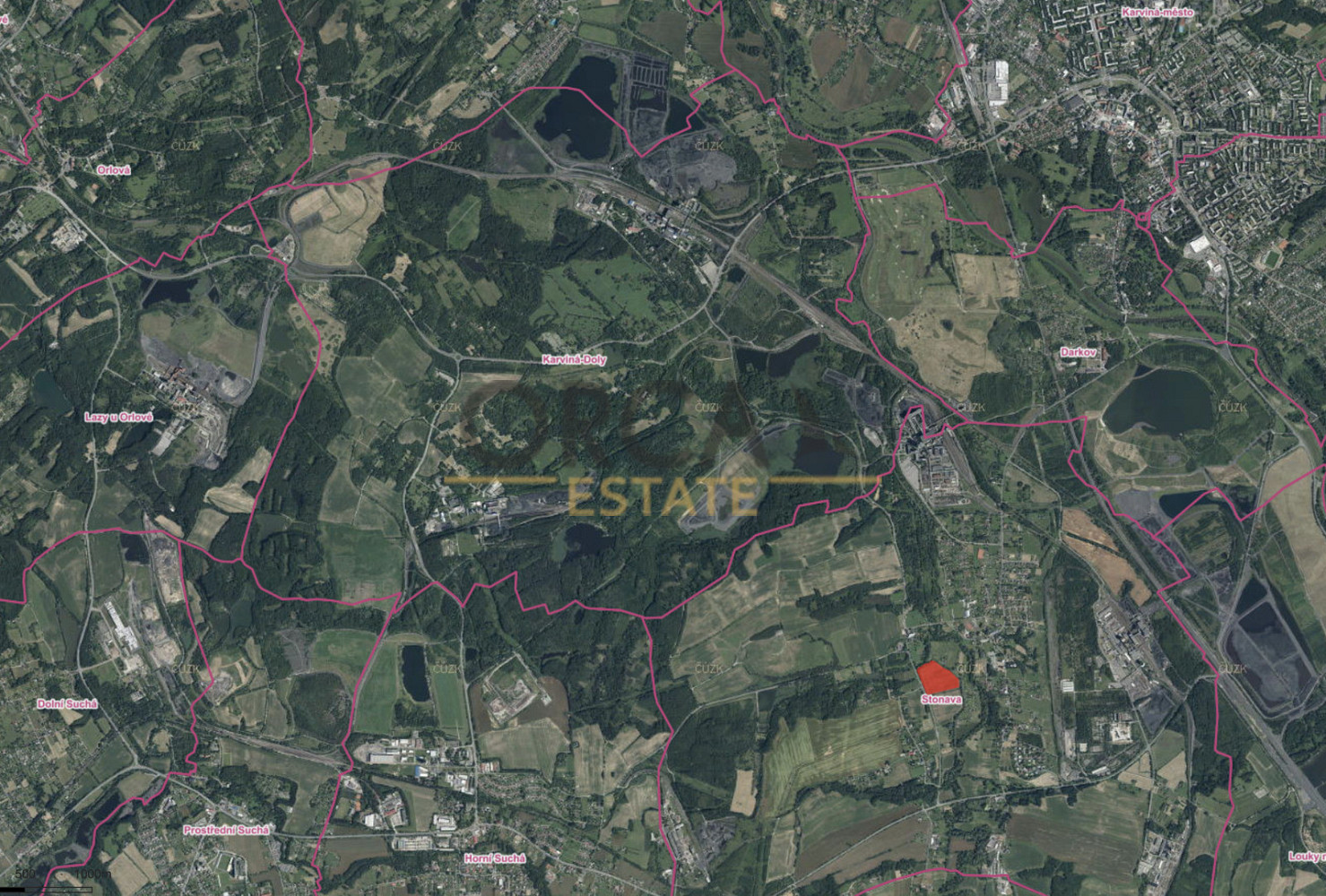Prodej pole 56 292 m², Stonava