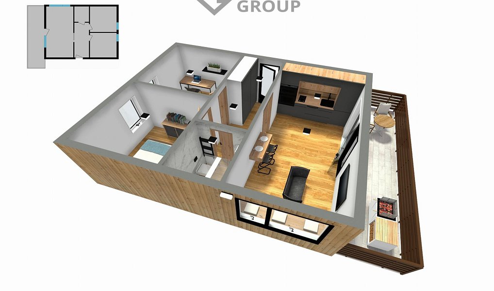 Prodej chaty/chalupy 60 m² s pozemkem 319 m², Horní Planá – náhled fotky 21