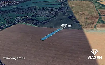 Prodej pole 4 181 m², Uherské Hradiště