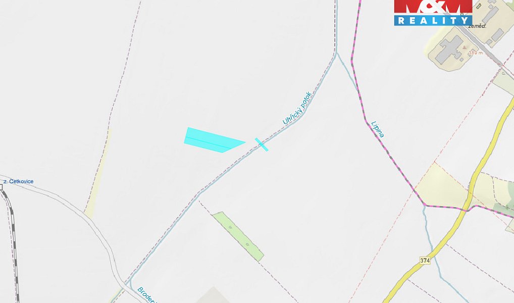Prodej pole 12 648 m², Cetkovice – náhled fotky 2