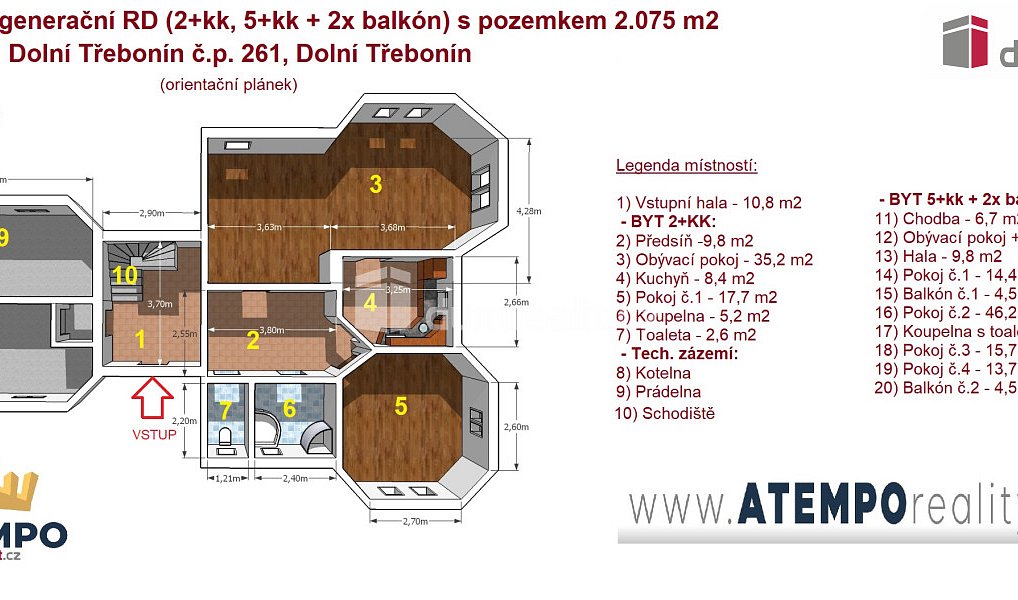 Prodej domu 253 m² s pozemkem 2 075 m², Dolní Třebonín – náhled fotky 2