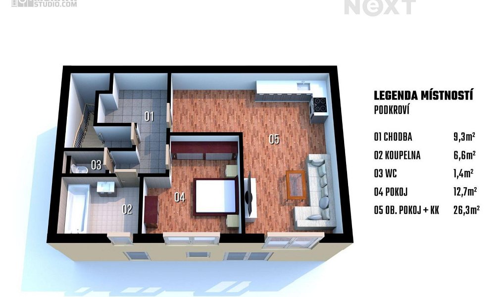 Prodej bytu 2+kk 56 m², Rousínov – náhled fotky 12