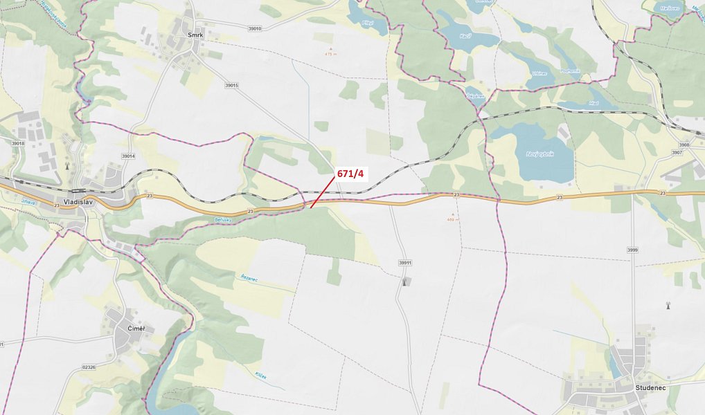 Dražba lesa, 40 m², Třebíč, Smrk