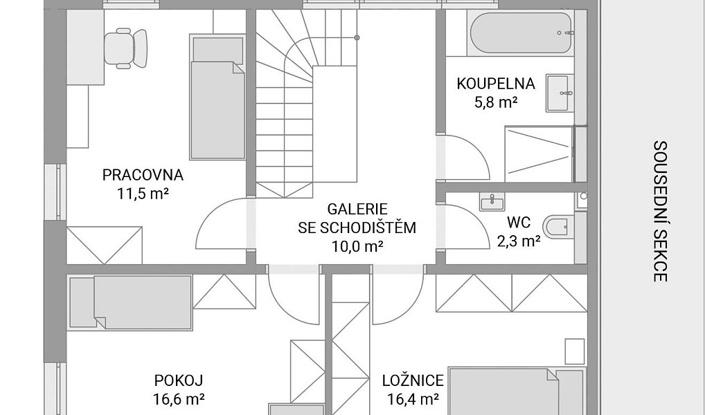 Prodej domu 142 m² s pozemkem 426 m², Škvorec – náhled fotky 6