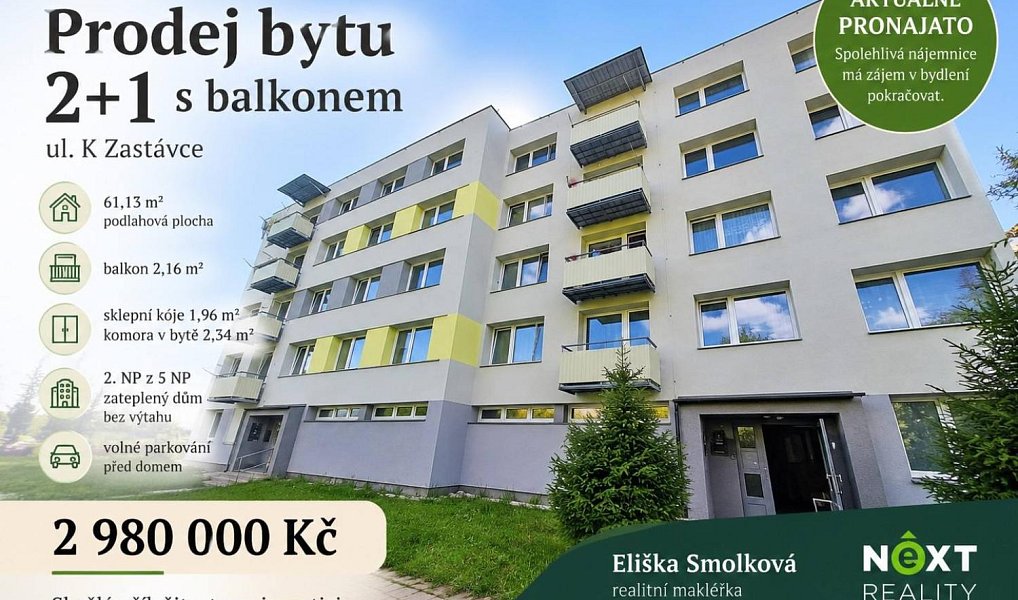 Prodej bytu 2+1, 61 m², Veselí nad Lužnicí I - Tábor, Veselí nad Lužnicí
