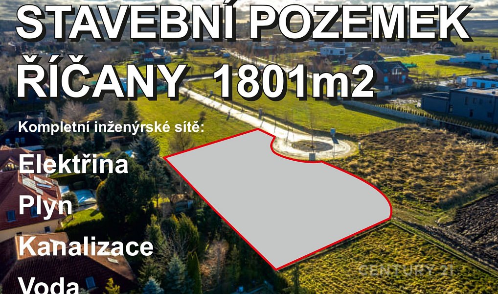 Prodej stavebního pozemku 1 801 m², Říčany – náhled fotky 8