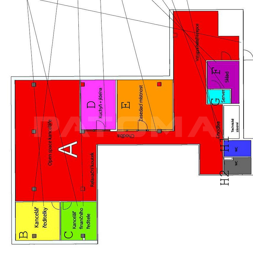 Pronájem kanceláře 315 m² – fotografie 3