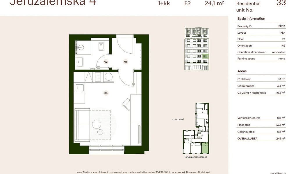 Prodej bytu 1+kk 23 m², Praha – náhled fotky 3