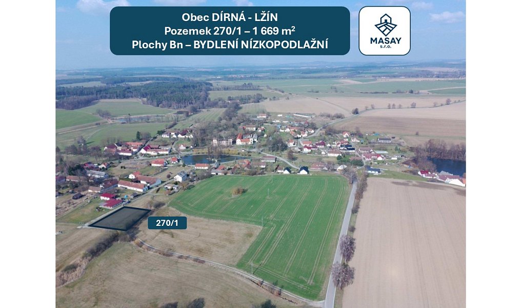 Prodej stavebního pozemku 1 669 m², Dírná – náhled fotky 6