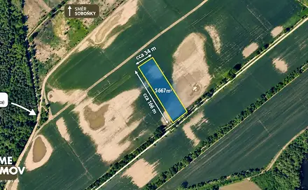Prodej pole 5 667 m², Rohatec, okres Hodonín