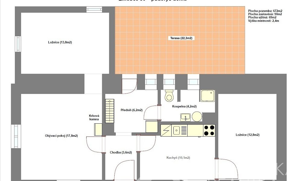 Prodej domu 69 m² s pozemkem 672 m², Žihobce – náhled fotky 8