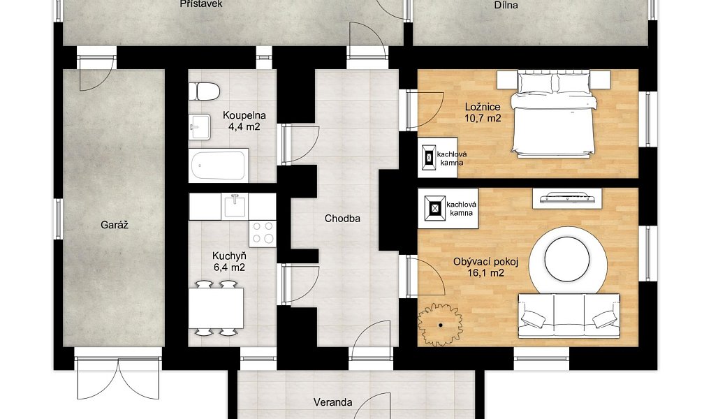 Prodej chaty/chalupy 100 m² s pozemkem 700 m², Moravský Beroun – náhled fotky 8