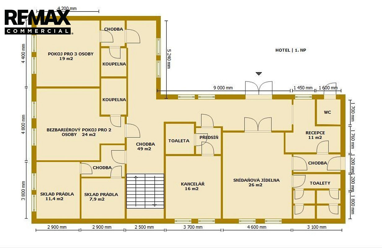 Prodej ubytovacího objektu 1 360 m² – fotografie 5