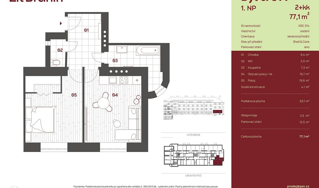 Prodej bytu 2+kk 58 m², Praha – náhled fotky 2