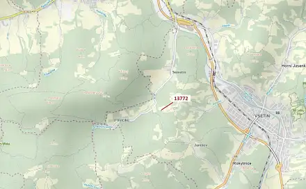 Dražba louky 404 m², Lhota u Vsetína