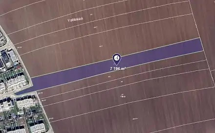 Prodej pole 3 597 m², Přezletice, okres Praha-východ