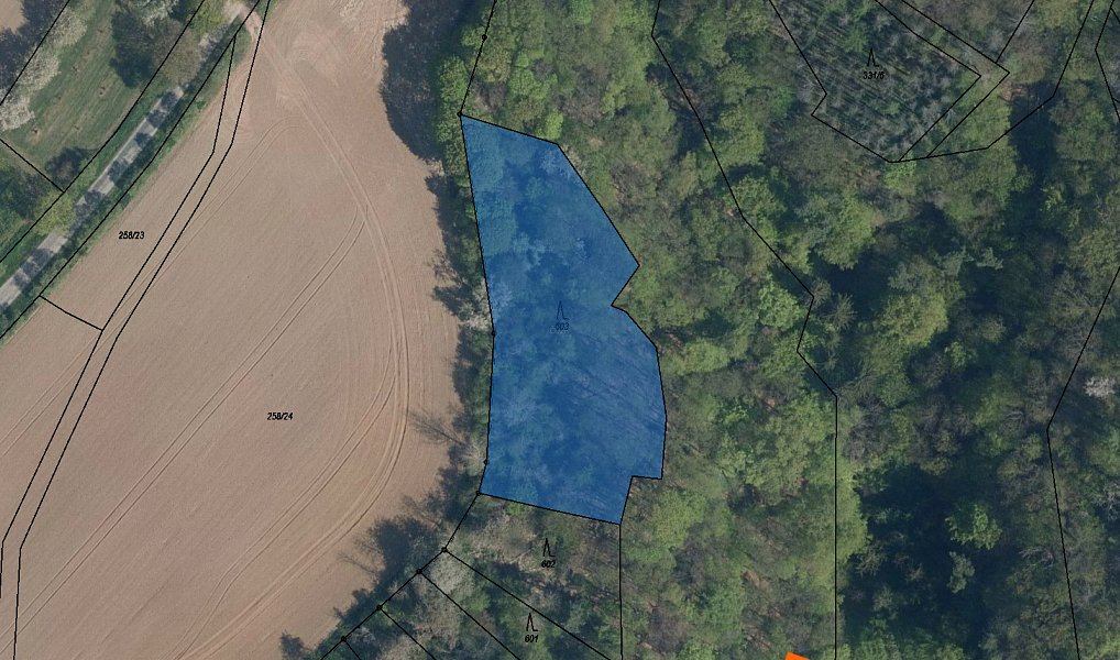 Prodej lesa, 1184 m², Mělník, Mšeno