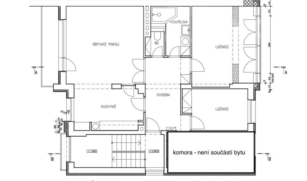 Pronájem bytu 3+1 88 m², Černošice – náhled fotky 21