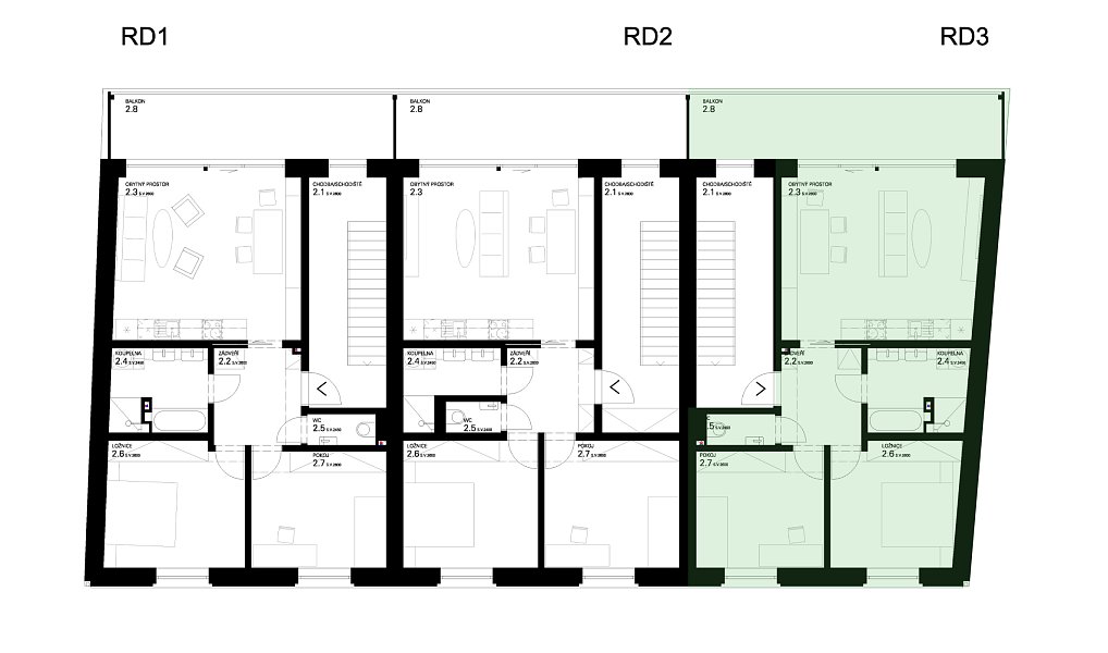 Prodej bytu 3+kk 66 m², Velké Bílovice – náhled fotky 8