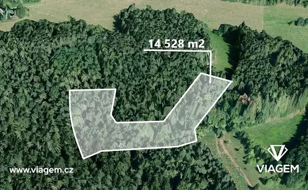 Prodej lesa 2 075 m², Volyně, okres Strakonice