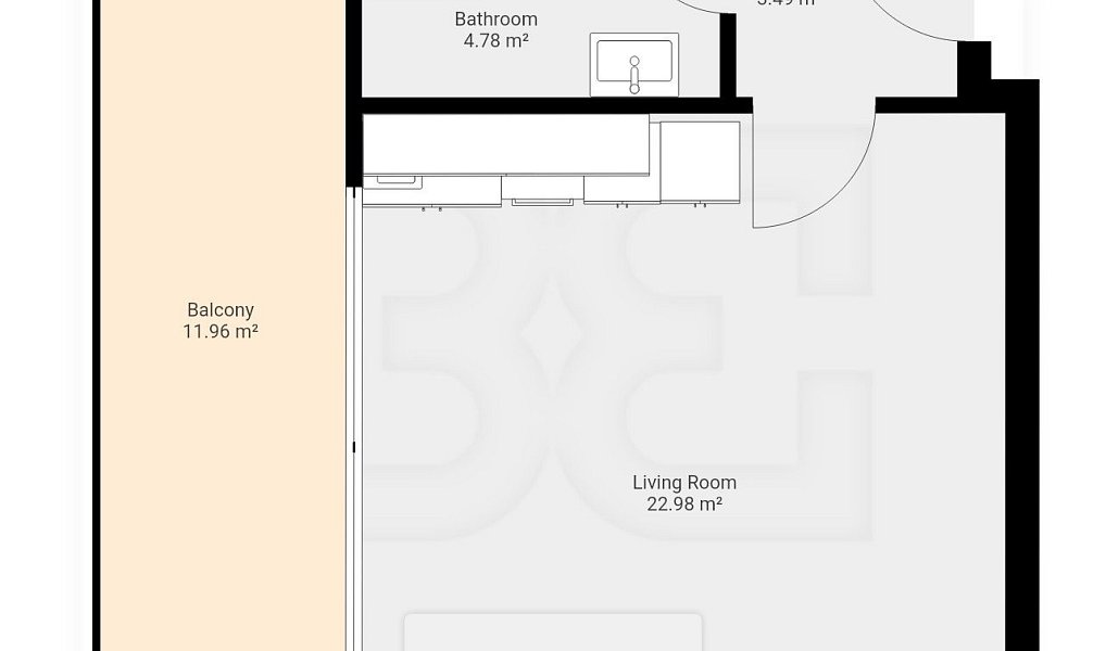 Pronájem bytu 1+kk 31 m², Praha – náhled fotky 5