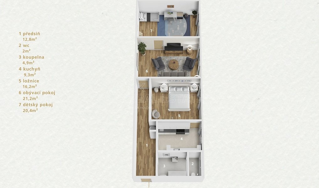 Prodej bytu 3+1 87 m², Planá – náhled fotky 14
