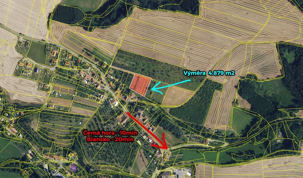 Prodej pole 4 979 m², Štěchov – náhled fotky 3