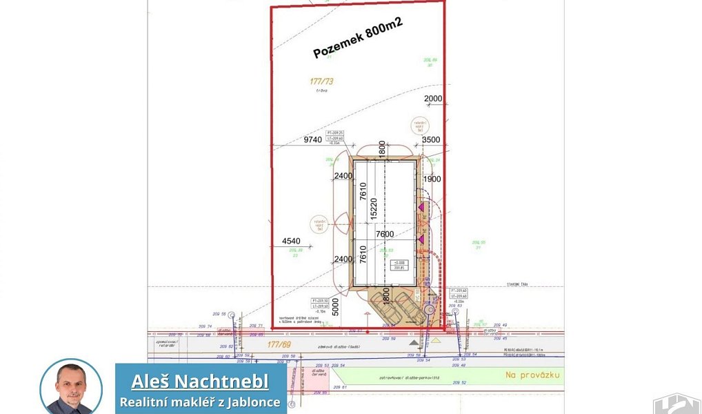 Prodej stavebního pozemku 800 m², Dřínov – náhled fotky 2
