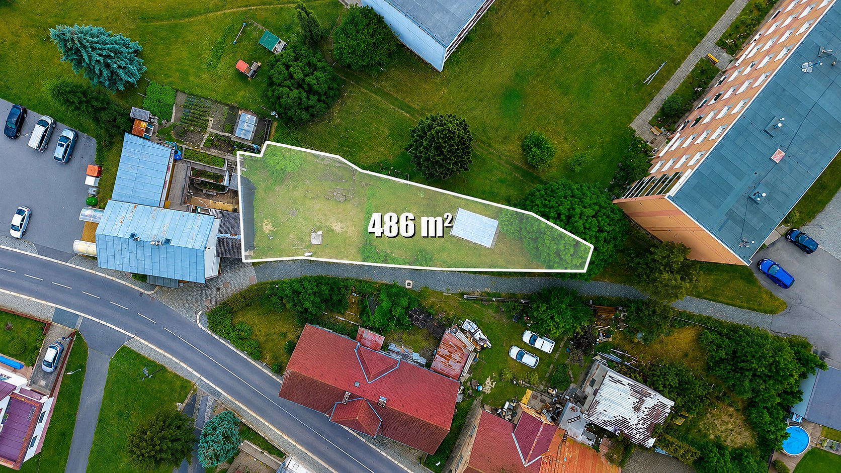 Prodej stavebního pozemku 486 m² – fotografie 2