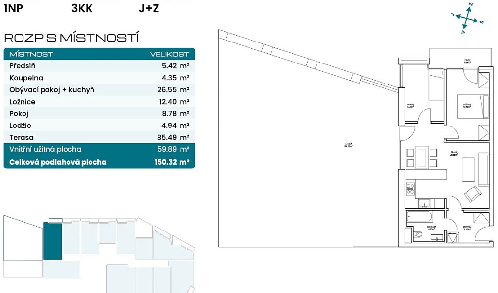 Prodej bytu 3+kk 60 m², Mladá Boleslav – náhled fotky 9
