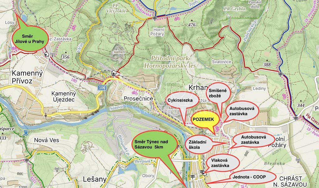 Prodej stavebního pozemku 1 555 m², Krhanice – náhled fotky 20