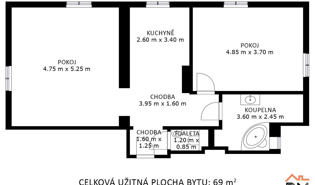 Prodej bytu 2+1 69 m², Jihlava – náhled fotky 12