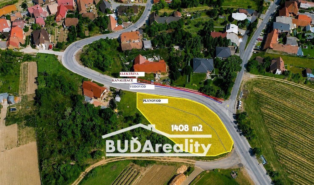 Prodej stavebního pozemku 1 408 m², Polešovice – náhled fotky 2