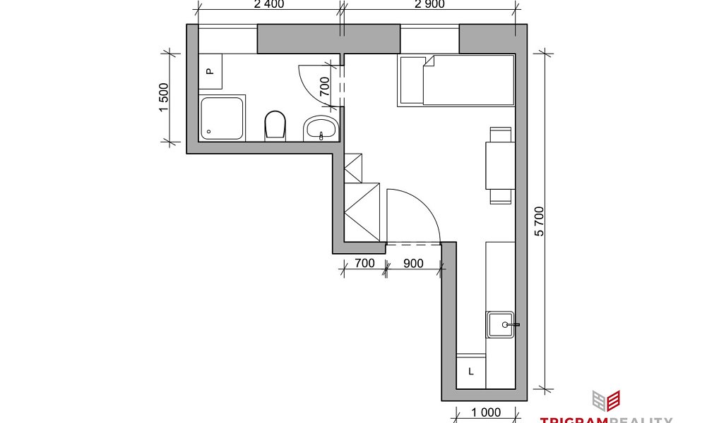 Pronájem bytu 1+kk 16 m², Hradec Králové – náhled fotky 5