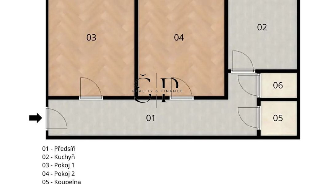 Pronájem bytu 2+1 66 m², Ostrov – náhled fotky 2