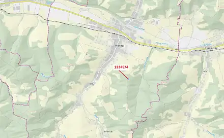 Dražba louky 1 222 m², Hovězí