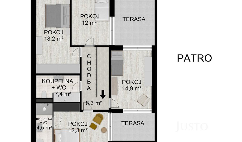 Prodej domu 173 m² s pozemkem 465 m², Písek – náhled fotky 17