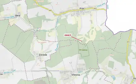 Dražba lesa 1 321 m², Píšť