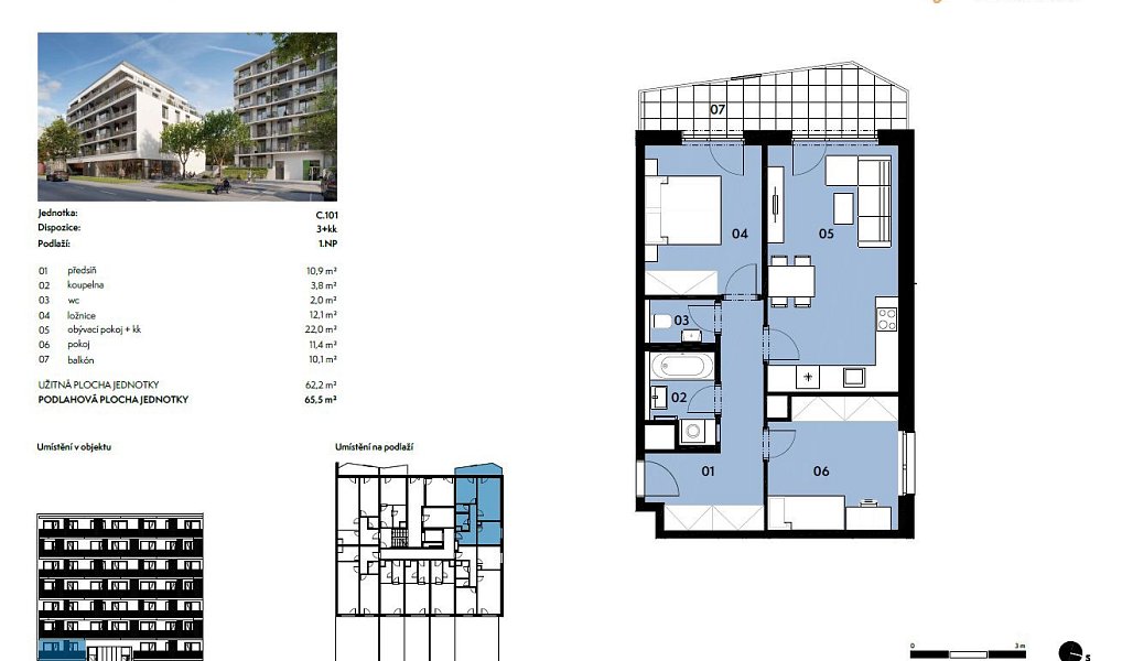 Prodej bytu 3+kk 62 m², Brno – náhled fotky 5