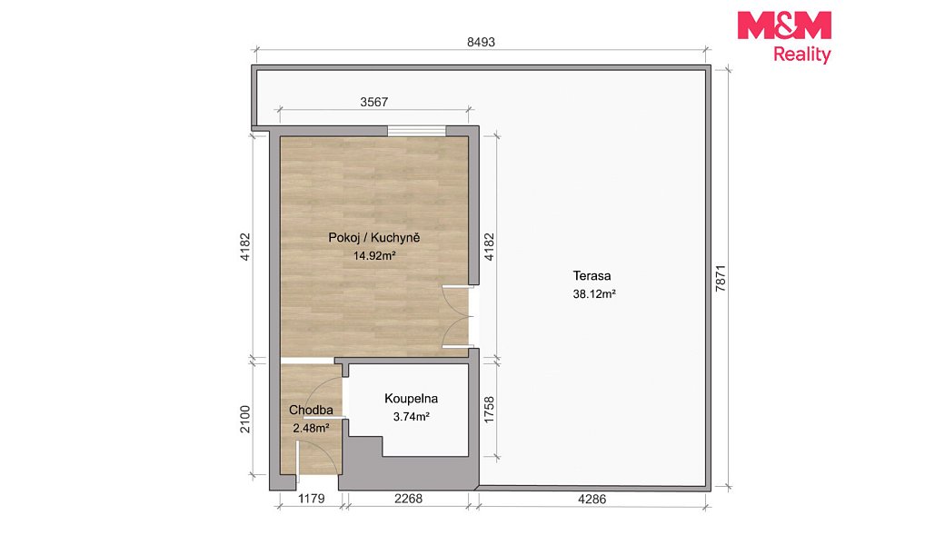 Prodej bytu 1+kk 21 m², Příbram – náhled fotky 8