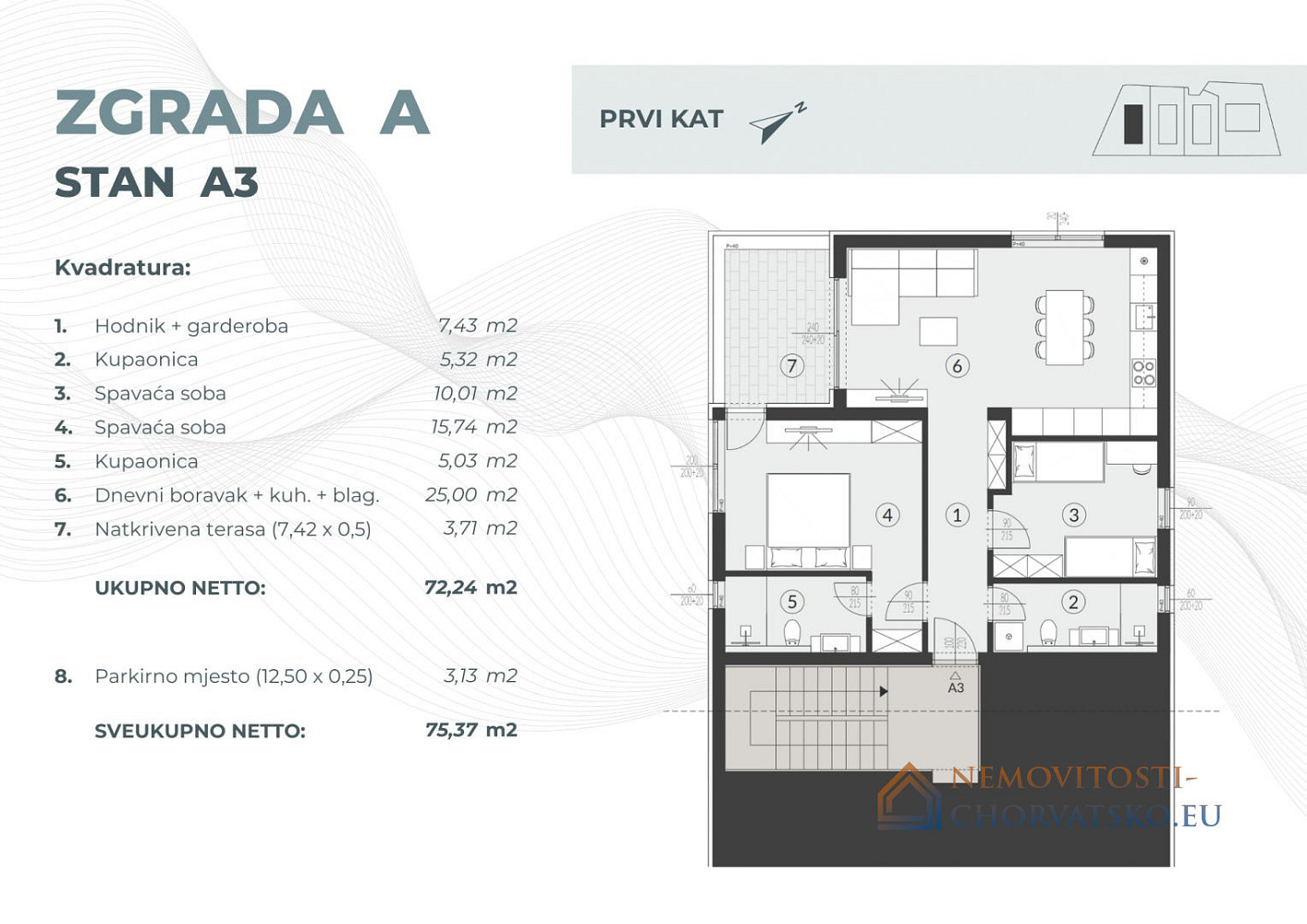Prodej bytu 1+kk 75 m² - Widok 2