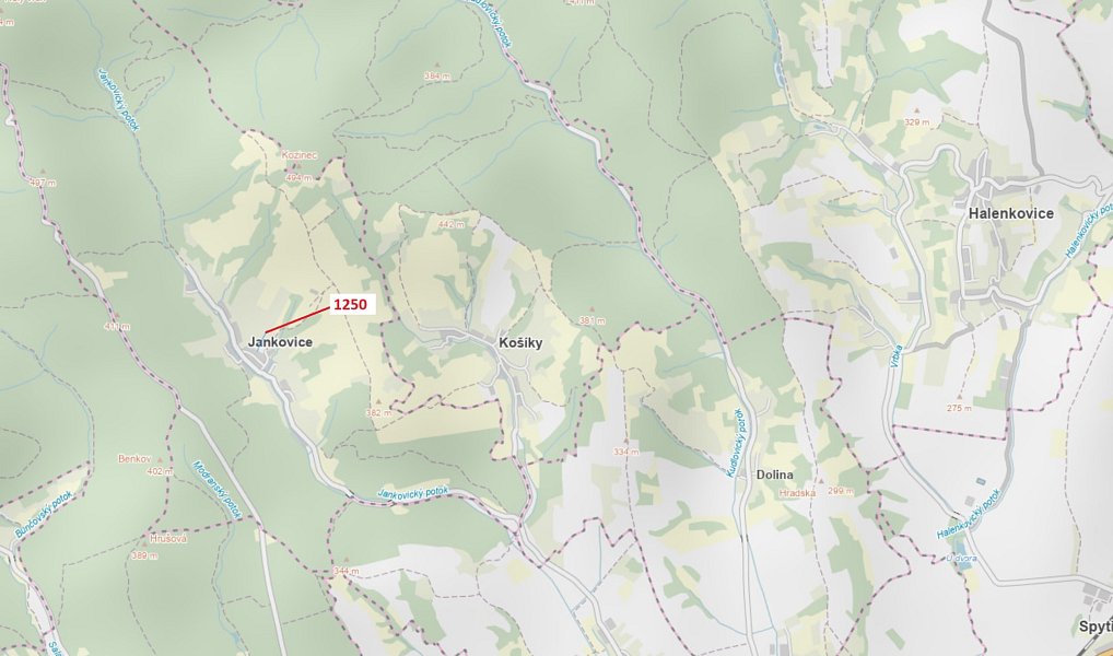 Dražba pozemku, 563 m², Uherské Hradiště, Jankovice