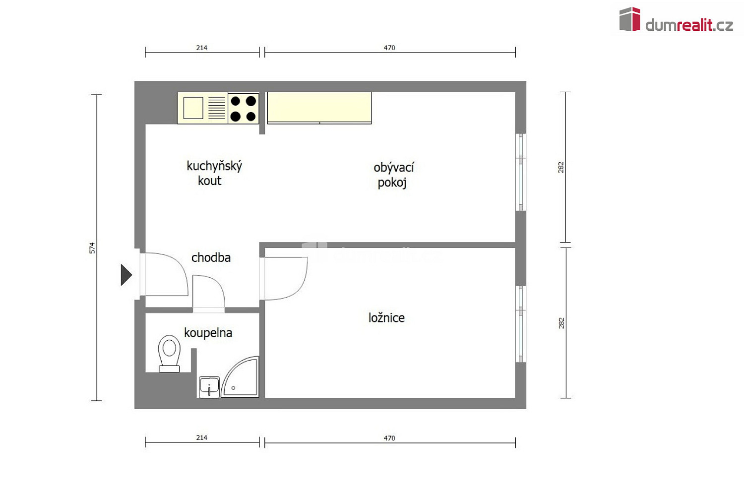 Prodej bytu 2+kk 39 m² – fotografie 4