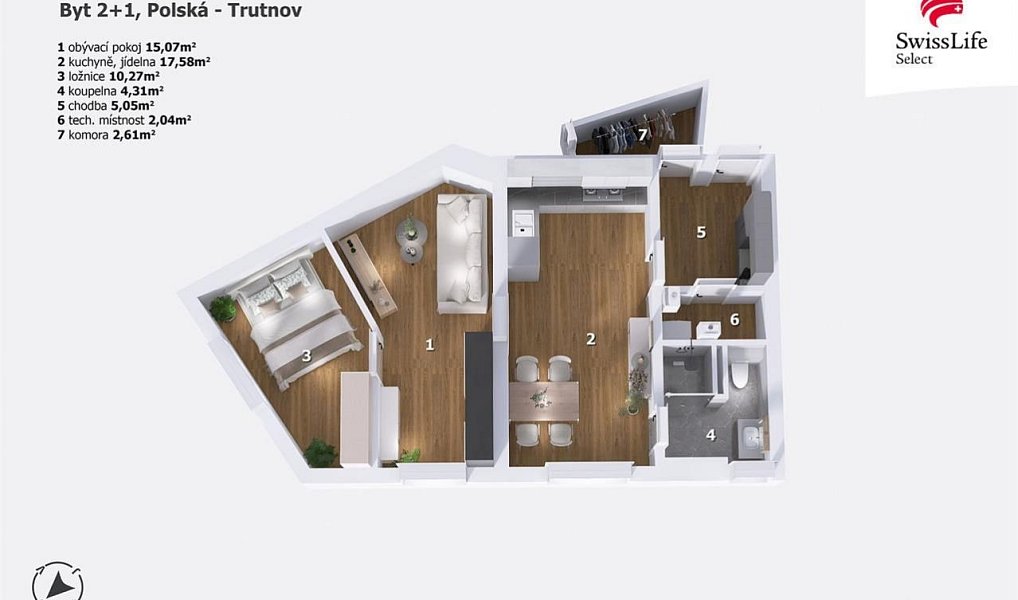 Prodej bytu 2+1 57 m², Trutnov – náhled fotky 20