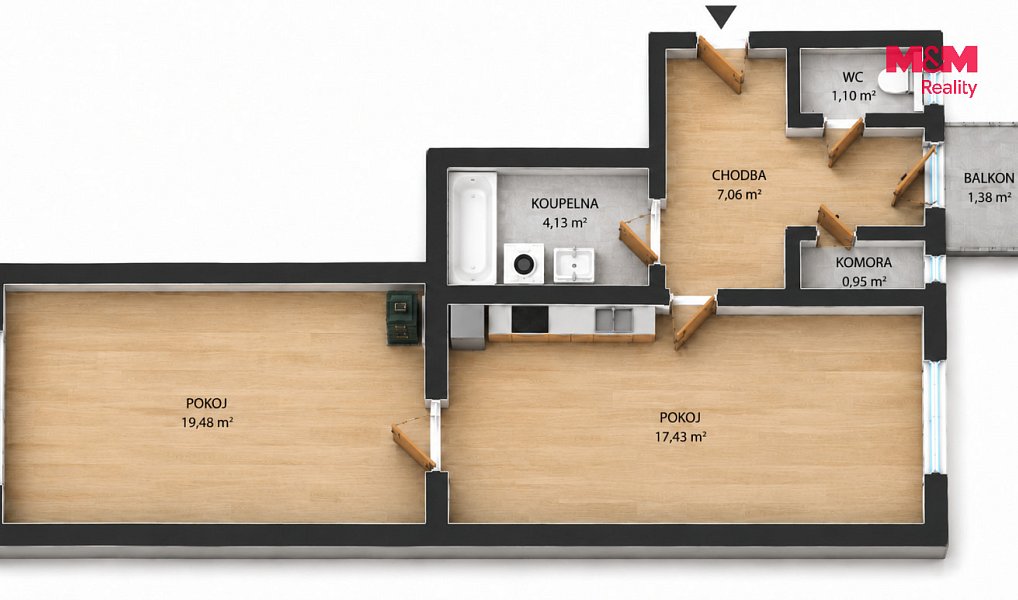 Prodej bytu 2+kk 52 m², Praha – náhled fotky 9