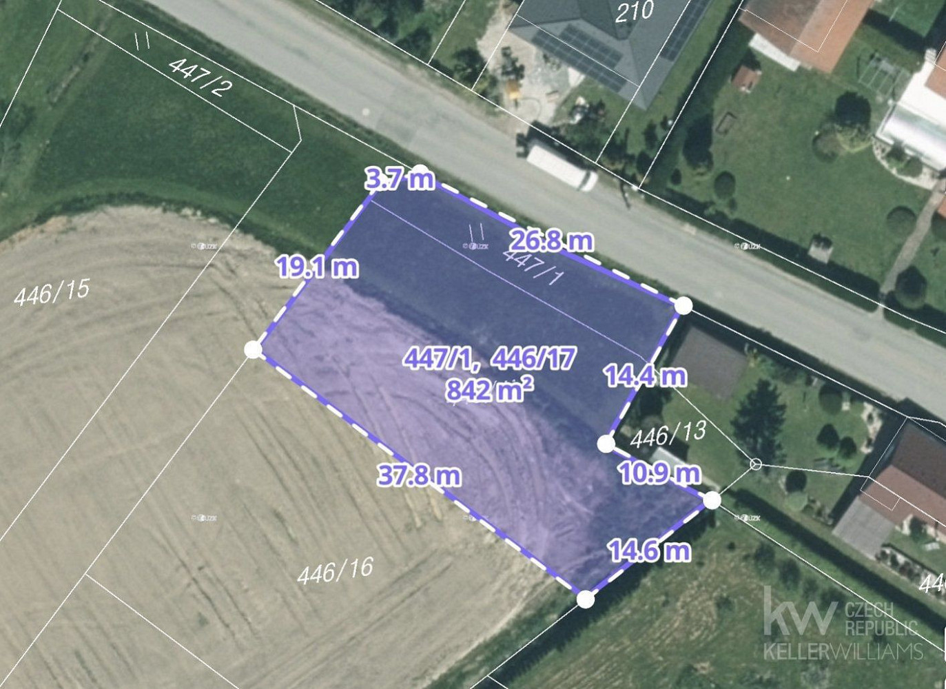 Prodej stavebního pozemku 842 m²