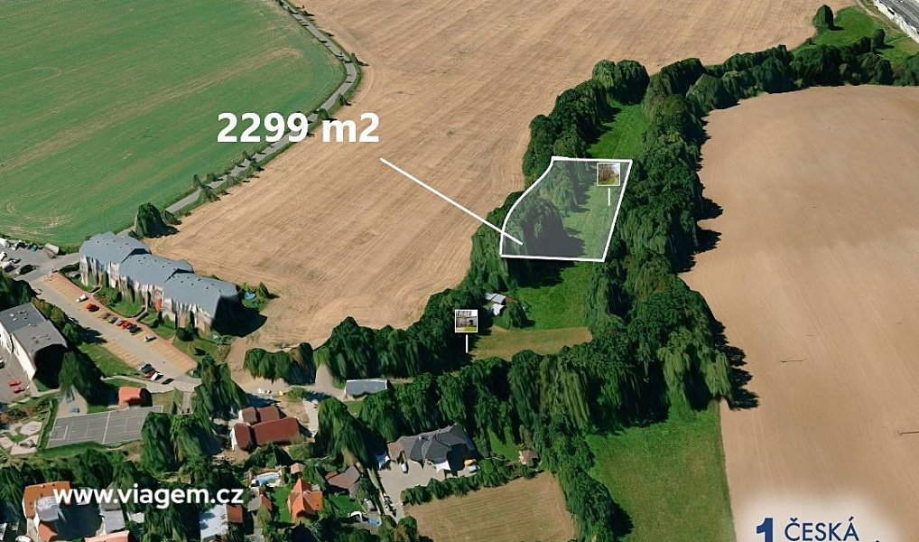Prodej pole 862 m², Dobřejovice – fotka 1 z 5