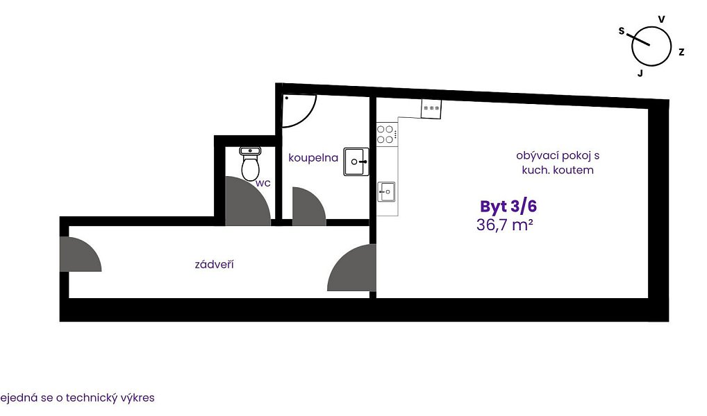 Pronájem bytu 1+kk 29 m², Ostrava – náhled fotky 12