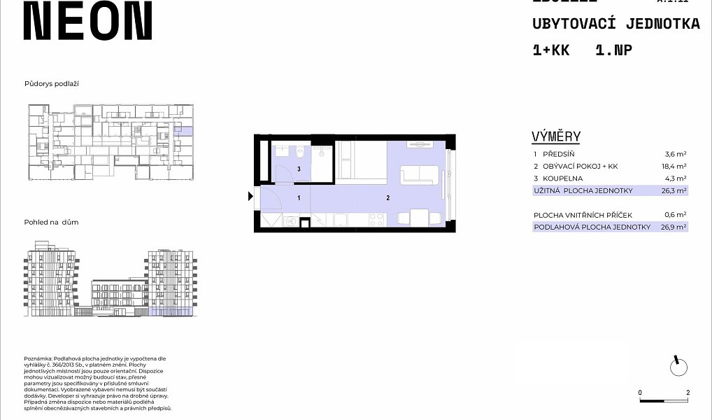 Prodej bytu 1+kk 26 m², Brno – náhled fotky 2